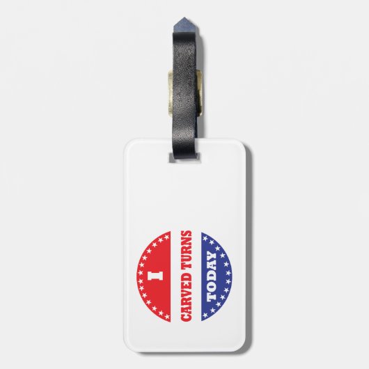 Ik heb vandaag Turns gemaakt Bagagelabel (Achterkant verticaal)