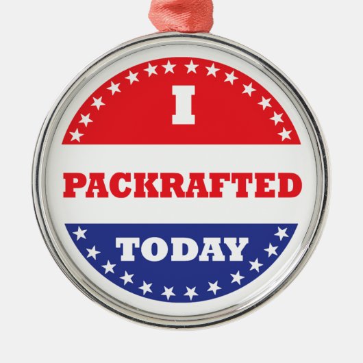 Ik heb vandaag verpakt metalen ornament (Voorkant)