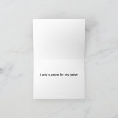 Ik heb vandaag voor je gebeden kaart (Binnen)