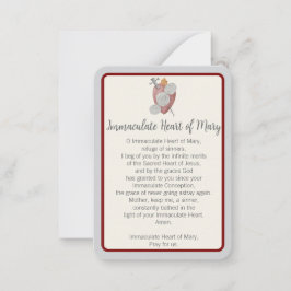 "Ik heb vandaag voor je gebeden" Onbevlekt Hart No Notitiekaartje