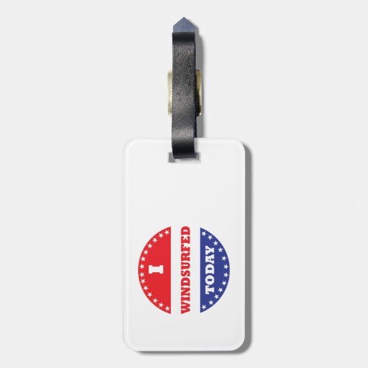 Ik heb vandaag Windsurf Bagagelabel (Achterkant verticaal)