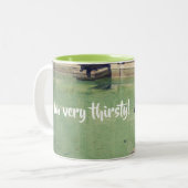 Ik heb veel dorst tweekleurige koffiemok (Voorkant links)