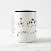 Ik heb veel gevoelens tweekleurige koffiemok (Voorkant links)