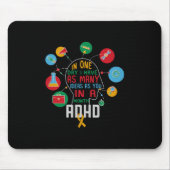 Ik heb veel ideeën ADHD bewustzijn en comfort kleu Muismat (Voorkant)