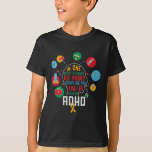Ik heb veel ideeën ADHD bewustzijn en comfort kleu T-shirt