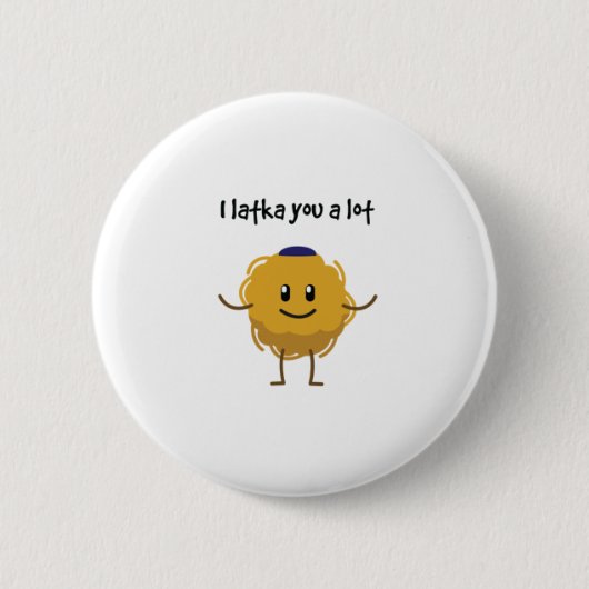 Ik heb veel Latka je (Hanukkah) Ronde Button 5,7 Cm (Voorkant)
