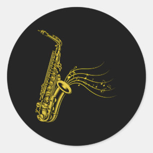 Ik heb veel saxofoonsaxofoonspeler gelezen ronde sticker