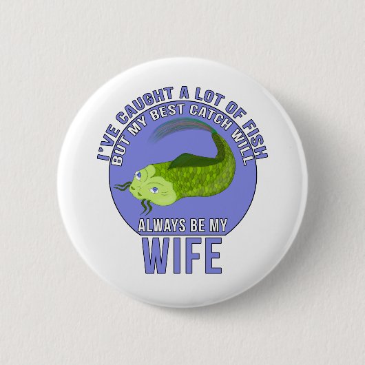 Ik heb veel vis gevangen ronde button 5,7 cm (Voorkant)