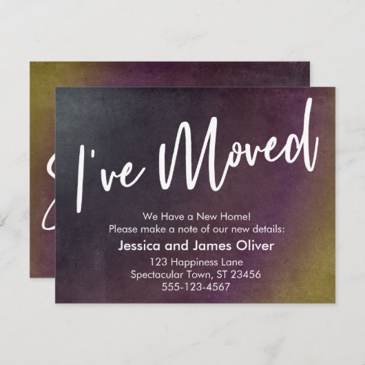 Ik heb veelkleurige Grunge aankondiging verplaatst (Voorkant / Achterkant)