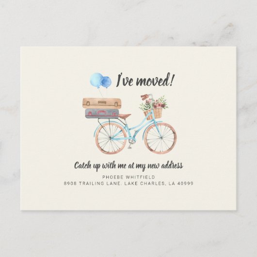 Ik heb Verandering van Adres Bewegend Bewegend Aankondigingskaart (Voorkant)