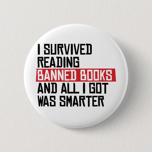 Ik heb verboden boeken gelezen ronde button 5,7 cm (Voorkant)