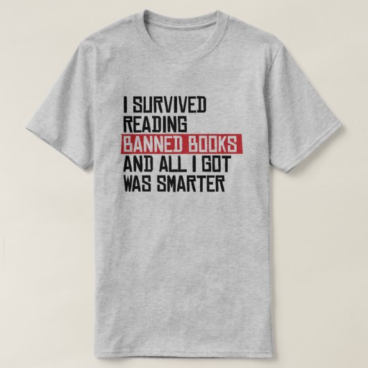 Ik heb verboden boeken gelezen t-shirt (Design voorkant)