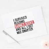 Ik heb verboden boeken gelezen vierkante sticker (Envelop)