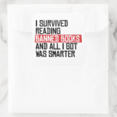 Ik heb verboden boeken gelezen vierkante sticker (Tas)