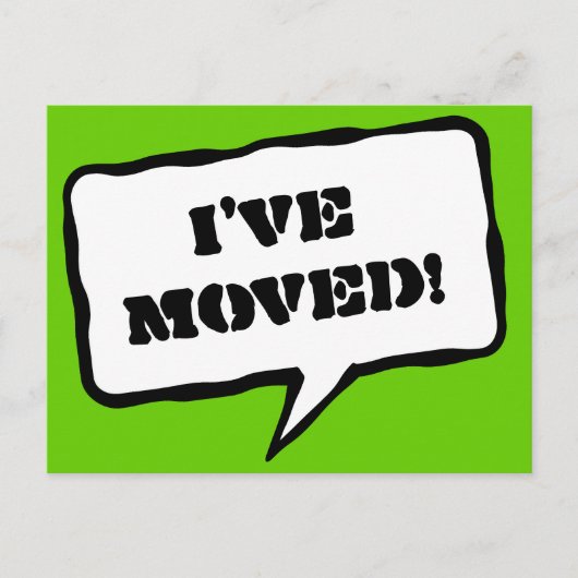 Ik heb verhuisd briefkaarten voor een nieuw adres (Voorkant)