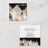 Ik heb verlichte kersthuizen verplaatst informatiekaartje (Voorkant / Achterkant)