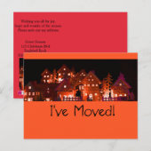 Ik heb verlichte kerstwoningen verplaatst briefkaart (Voorkant / Achterkant)