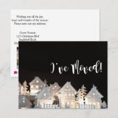 Ik heb verlichte kerstwoningen verplaatst briefkaart (Voorkant / Achterkant)