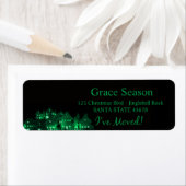 Ik heb verlichte kerstwoningen verplaatst etiket (Insitu)