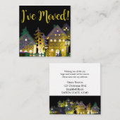 Ik heb verlichte kerstwoningen verplaatst informatiekaartje (Voorkant / Achterkant)