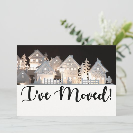 Ik heb verlichte kerstwoningen verplaatst kaart (Staand voorkant)