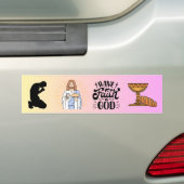 Ik heb vertrouwen in Gods Christelijke communieont Bumpersticker (Op auto)