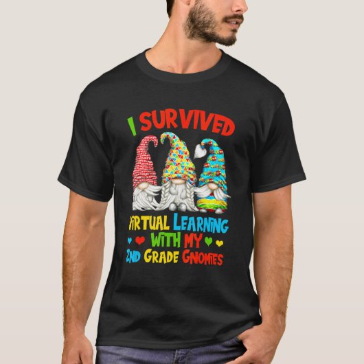 Ik heb virtueel leren met mijn 2e-klas kabouter ov t-shirt (Voorkant)