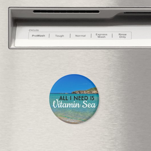 Ik heb Vitamin Zee turquoise water italiaans stran Magneet (Insitu (Vaatwasser))