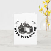Ik heb vitamine Ski nodig  Kaart (Gele Bloem)