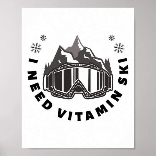Ik heb vitamine Ski nodig Poster (Voorkant)
