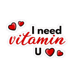 Ik heb vitamine U nodig Funny Love Quote Hart Kussen