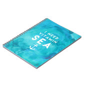 Ik heb Vitamine Zee Blauwgroen Waterverf Citaat no Notitieboek (Linkerzijde)