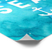 Ik heb Vitamine Zee Blauwgroen Waterverf Citaat no Poster (Hoek)