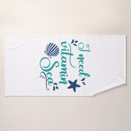 ik heb vitamine zee nodig badhanddoek (Badhanddoek)