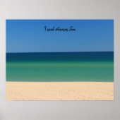 Ik heb vitamine Zee nodig. Beach, Blue, Water Poster (Voorkant)