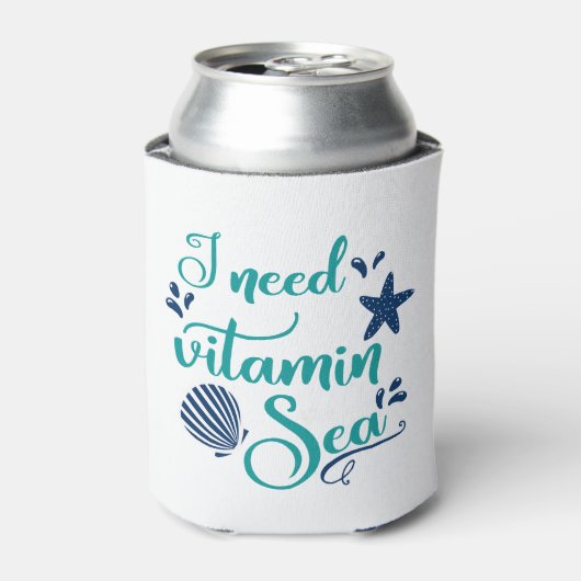 ik heb vitamine zee nodig blikjeskoeler (Blikje Voorkant)