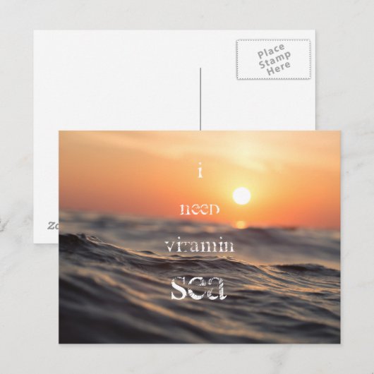 Ik heb vitamine ZEE nodig Briefkaart (Voorkant / Achterkant)