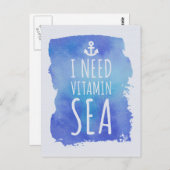 Ik heb vitamine-Zee nodig Briefkaart (Voorkant / Achterkant)