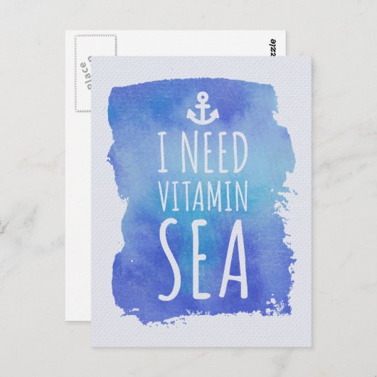 Ik heb vitamine-Zee nodig Briefkaart (Voorkant / Achterkant)