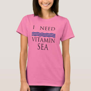 ik heb vitamine zee nodig grappig zomersstrand ont t-shirt