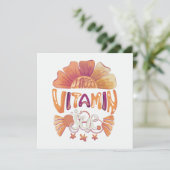 Ik heb vitamine Zee nodig: met de hand geschreven  Feestdagenkaart (Staand voorkant)