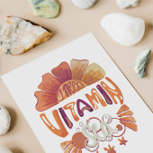 Ik heb vitamine Zee nodig: met de hand geschreven  Feestdagenkaart