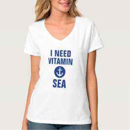 Ik heb vitamine-Zee nodig, Nautical Blue Anchor T- T-shirt
