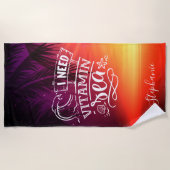 Ik heb vitamine Zee nodig, speciaal gepersonalisee Strandlaken (Voorkant)