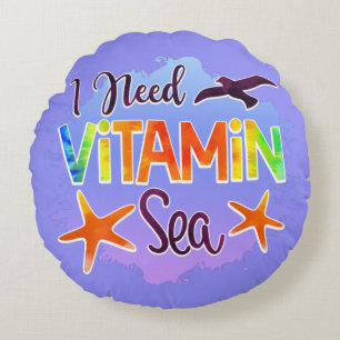 Ik heb Vitamine Zee Ocean Beach Funny Quote Gezegd Rond Kussen