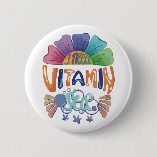 Ik heb Vitamine Zee Rainbow Edition nodig Ronde Button 5,7 Cm (Voorkant)