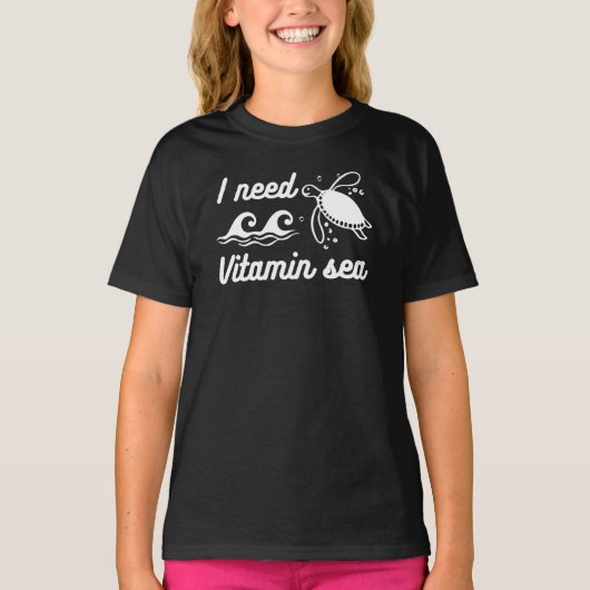 Ik heb Vitamine Zee Schildpad T-Shirt (Voorkant)