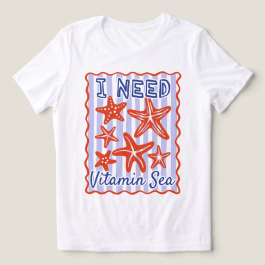 Ik heb Vitamine Zee Zeester Strand Tri-Blend Shirt (Design voorkant)