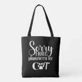 Ik heb vliegtuigen met mijn kat tote bag (Achterkant)