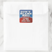 Ik heb voor andere idioot gestemd. vierkante sticker (Tas)